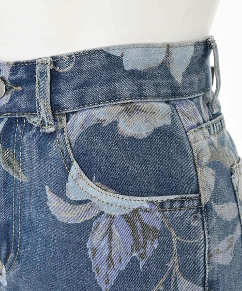 Narcissus(ナルシス)の「【総柄】フラワープリントデニムパンツ《動画あり》(デニムパンツ・レディース・ブルー・FREE)」の9枚目の写真