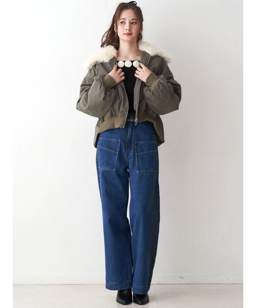 CALNAMUR（カルナムール）の「3Dローズチョーカー付きニット（ニット/セーター・レディース・レッド/グレー/ブラック・FREE）」の19枚目の写真