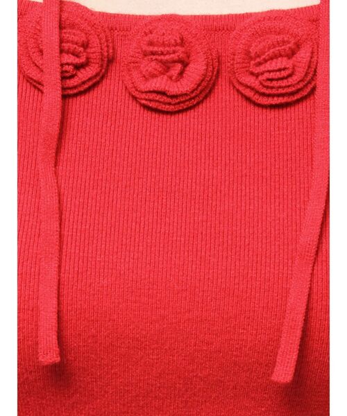 CALNAMUR（カルナムール）の「3Dローズチョーカー付きニット（ニット/セーター・レディース・レッド/グレー/ブラック・FREE）」の18枚目の写真