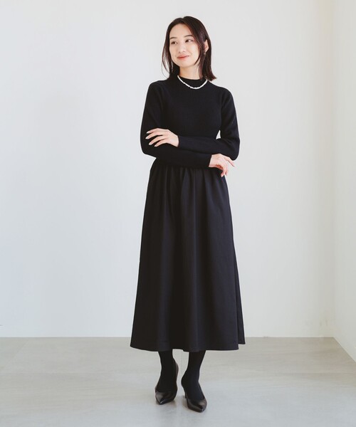 B:MING by BEAMS(ビーミングバイビームス)の「ドッキング ワンピース(ワンピース・レディース・ブラック/グレー・MEDIUM/SMALL)」の1枚目の写真