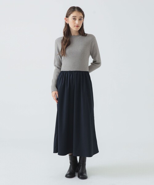 B:MING by BEAMS(ビーミングバイビームス)の「ドッキング ワンピース(ワンピース・レディース・ブラック/グレー・MEDIUM/SMALL)」の14枚目の写真