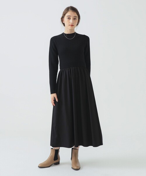 B:MING by BEAMS(ビーミングバイビームス)の「ドッキング ワンピース(ワンピース・レディース・ブラック/グレー・MEDIUM/SMALL)」の3枚目の写真