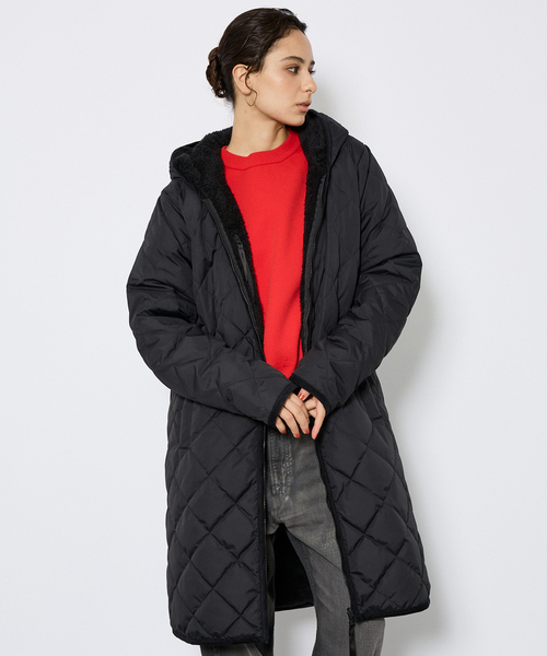 TAION / タイオン】シティ リバーシブル パイピングフード ダウン×ボア