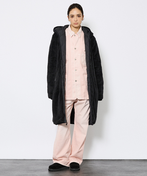 TAION / タイオン】シティ リバーシブル パイピングフード ダウン×ボア