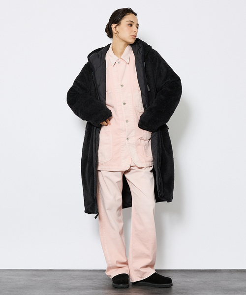 TAION / タイオン】シティ リバーシブル パイピングフード ダウン×ボア