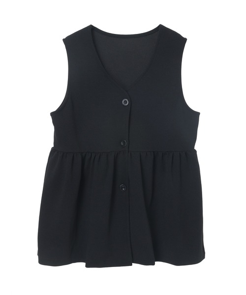 fifth（フィフス）の「Vネックペプラムベスト（ベスト・レディース・チャコールグレー/ブラック/ブルーグレー/ベージュ・M/L）」の19枚目の写真