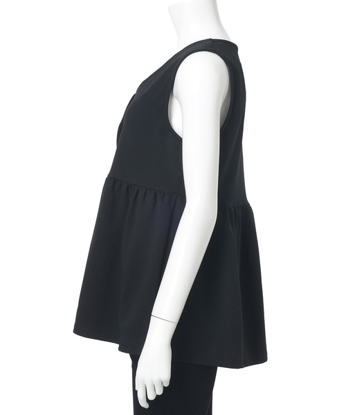 fifth（フィフス）の「Vネックペプラムベスト（ベスト・レディース・チャコールグレー/ブラック/ブルーグレー/ベージュ・M/L）」の21枚目の写真