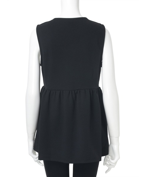 fifth（フィフス）の「Vネックペプラムベスト（ベスト・レディース・チャコールグレー/ブラック/ブルーグレー/ベージュ・M/L）」の22枚目の写真