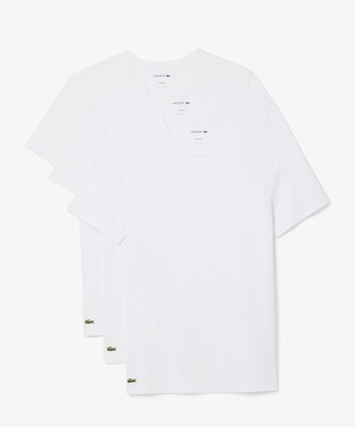 LACOSTE(ラコステ)の「【EC only】エッセンシャル クルーネックTシャツ 3Pセット(Tシャツ/カットソー・メンズ・ホワイト/ブラック・S/M/L/XL)」の2枚目の写真