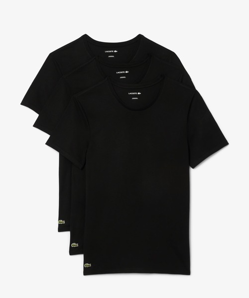 LACOSTE(ラコステ)の「【EC only】エッセンシャル クルーネックTシャツ 3Pセット(Tシャツ/カットソー・メンズ・ホワイト/ブラック・S/M/L/XL)」の1枚目の写真