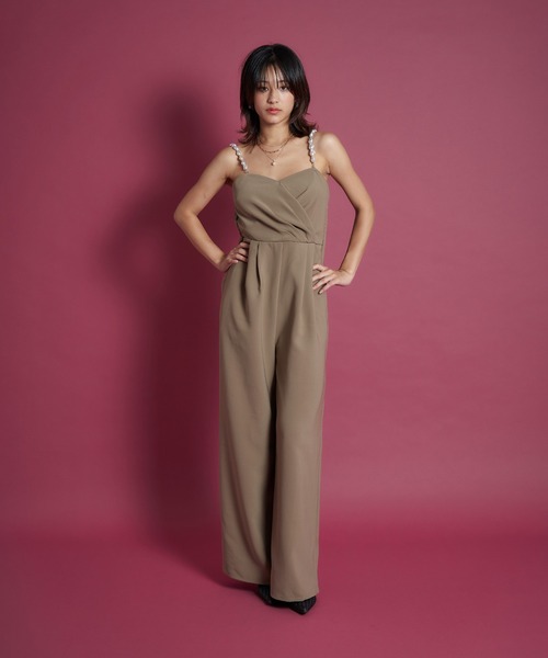 2way pearl strap pants dress（パンツドレス）｜My shawty（マイ