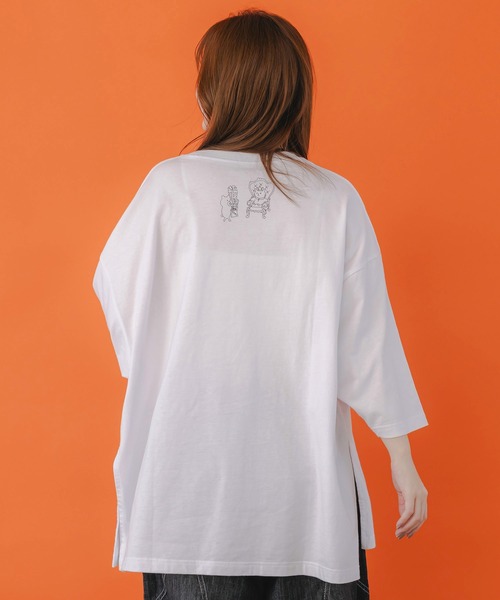 ScoLar Parity(スカラーパリティ)の「353111:虚無ストアでお買い物柄 Tシャツ(Tシャツ/カットソー・レディース・ブラック/オフホワイト/グリーン/ベージュ・M)」の8枚目の写真
