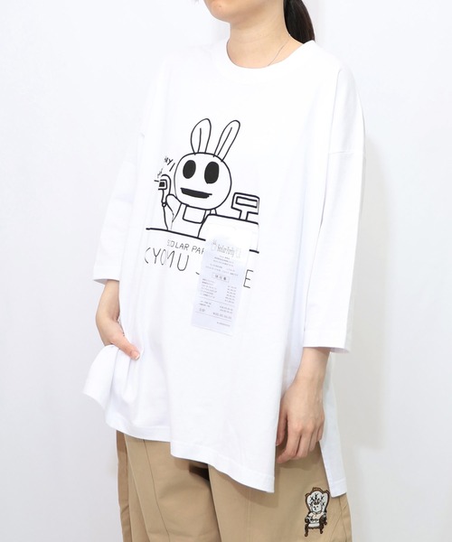 ScoLar Parity(スカラーパリティ)の「353111:虚無ストアでお買い物柄 Tシャツ(Tシャツ/カットソー・レディース・ブラック/オフホワイト/グリーン/ベージュ・M)」の11枚目の写真
