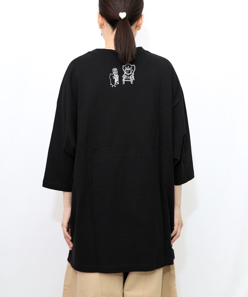 ScoLar Parity(スカラーパリティ)の「353111:虚無ストアでお買い物柄 Tシャツ(Tシャツ/カットソー・レディース・ブラック/オフホワイト/グリーン/ベージュ・M)」の15枚目の写真