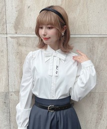 F i.n.t | タイ付きロングポイントカラーシャツ(シャツ/ブラウス)