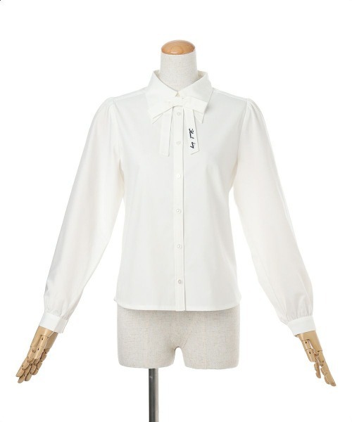 F i.n.t（フィント）の「タイ付きロングポイントカラーシャツ（シャツ/ブラウス・レディース・オフホワイト/ライトベージュ・FREE）」の19枚目の写真
