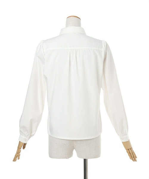 F i.n.t（フィント）の「タイ付きロングポイントカラーシャツ（シャツ/ブラウス・レディース・オフホワイト/ライトベージュ・FREE）」の21枚目の写真