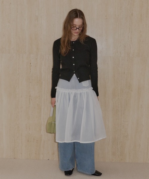 giunon ソフトニットカーディガン ピンク セール】soft knit collar cardigan / ソフトニットカラーカーディガン