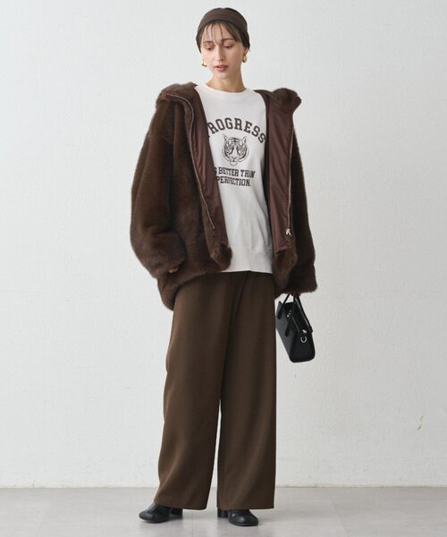 フードフェイクファーブルゾン（ブルゾン）｜LOUNGEDRESS（ラウンジ