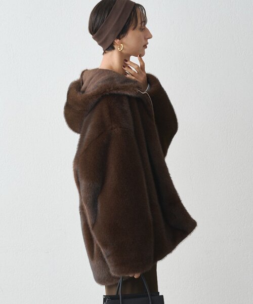 フードフェイクファーブルゾン（ブルゾン）｜LOUNGEDRESS（ラウンジ