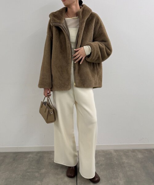 フードフェイクファーブルゾン（ブルゾン）｜LOUNGEDRESS（ラウンジ