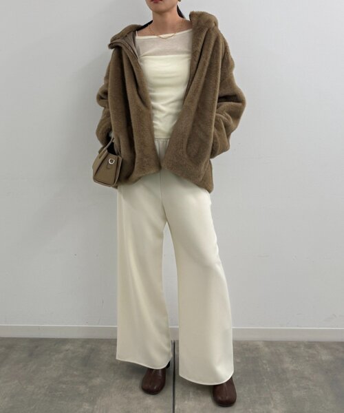 セール】フードフェイクファーブルゾン（ブルゾン）｜LOUNGEDRESS