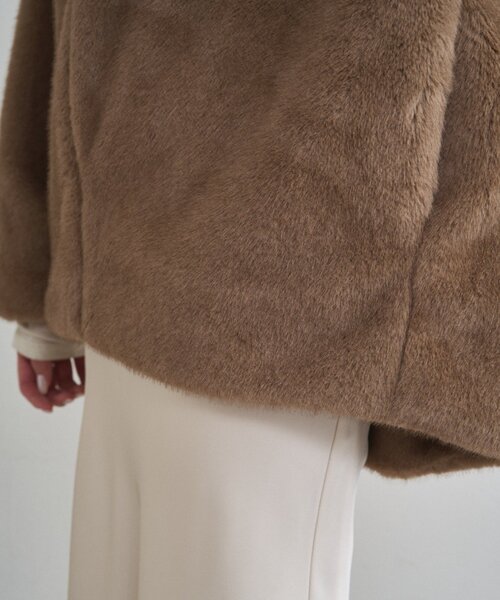 ラウンジドレス フェイクファーコート パル PAL 【Loungedress】フェイクファーコート （camel
