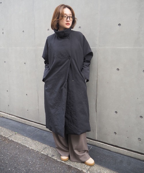 qualite(カリテ)の「最終在庫入荷!在庫あるのみ【昨年完売ダウンが進化して新登場】タスランポリリバーロングダウン/リバーシブル可能//冬服/オフィスカジュアル/モンスターパーカー(ダウンジャケット/コート・レディース・ブラック/ベージュ・38/34)」の19枚目の写真