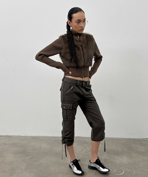 BLACKUP ファーコンビニットジャケット セール】[MADE] ファーニットコンビジップアップ（その他アウター