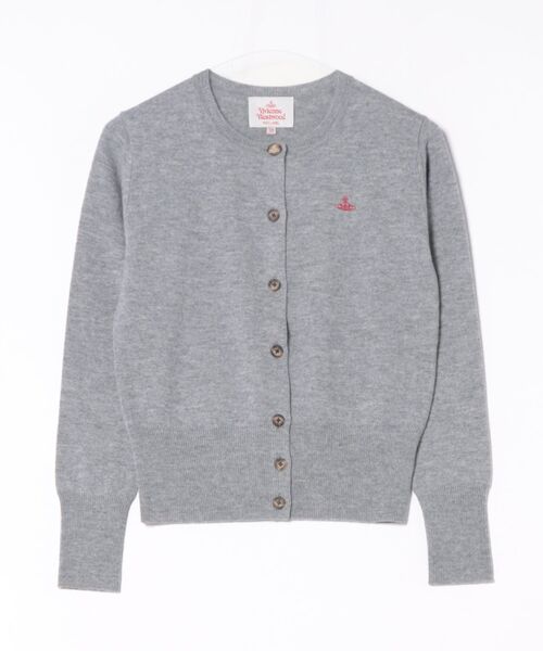 Vivienne Westwood(ヴィヴィアンウエストウッド)の「ウーレンベーシッククルーネックカーディガン(カーディガン/ボレロ・レディース・ブラック/チャコールグレー/ホワイト/レッド・40/38/36)」の3枚目の写真