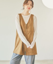 studio CLIP | ダブルフロントフェイクスウェードジップベスト(ベスト)