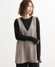 studio CLIP | ダブルフロントフェイクスウェードジップベスト(ベスト)