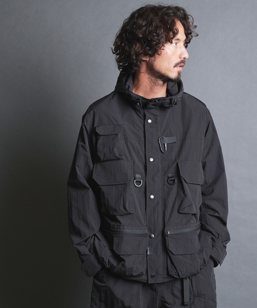 Magine（マージン）の「NoiR ノアール Connect Hooded Jacket/ ナイロン コネクト フーデッドジャケット（マウンテンパーカー・メンズ・ブラック・L/M）」の9枚目の写真