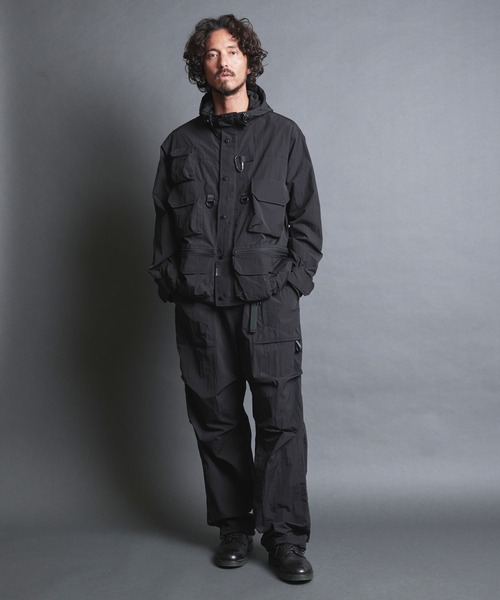 Magine（マージン）の「NoiR ノアール Connect Hooded Jacket/ ナイロン コネクト フーデッドジャケット（マウンテンパーカー・メンズ・ブラック・L/M）」の14枚目の写真