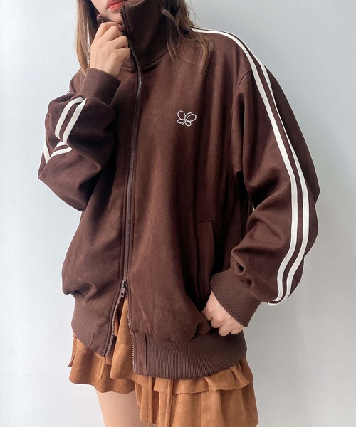 セール】♪スウェード サイドライン Wジップトラックジャケット