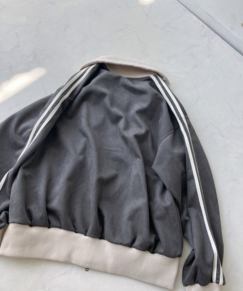 AS KNOW AS plus（アズノゥアズプラス）の「♪スウェード サイドライン Wジップトラックジャケット 【UNISEX ITEM】（ジャージ・レディース・アイボリー/ブラウン/スミクロ/ピンク・FREE）」の21枚目の写真