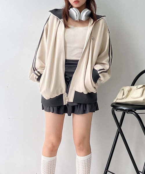 AS KNOW AS plus(アズノゥアズプラス)の「♪スウェード サイドライン Wジップトラックジャケット 【UNISEX ITEM】(ジャージ・レディース・アイボリー/ブラウン/スミクロ/ピンク/ブラウン系/サックスブルー・FREE)」の20枚目の写真