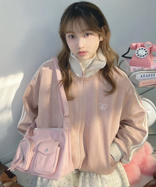 AS KNOW AS plus(アズノゥアズプラス)の「♪スウェード サイドライン Wジップトラックジャケット 【UNISEX ITEM】(ジャージ・レディース・アイボリー/ブラウン/スミクロ/ピンク/ブラウン系/サックスブルー・FREE)」の21枚目の写真
