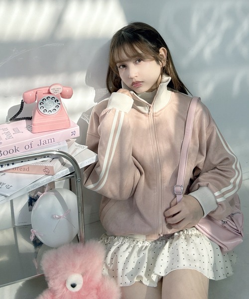 AS KNOW AS plus(アズノゥアズプラス)の「♪スウェード サイドライン Wジップトラックジャケット 【UNISEX ITEM】(ジャージ・レディース・アイボリー/ブラウン/スミクロ/ピンク/ブラウン系/サックスブルー・FREE)」の22枚目の写真