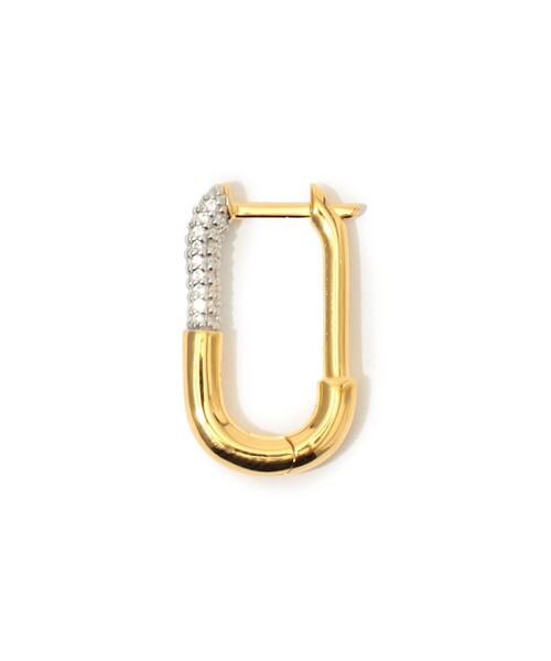 TOMORROWLAND (トゥモローランド)の「Otiumberg. Pave Staple hoop 片耳ピアス(ピアス(片耳用)・レディース・ゴールド・FREE)」の1枚目の写真