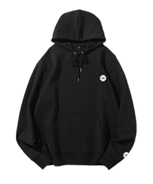 CLOVER DEPOT(クローバーデポ)の「「NOT型崩れ」ゆるパーカー/フード付きロゴスウェット(CLOVER DEPOT)(スウェット・レディース・グリーン/ベージュ/ネイビー/ブラック・M/L/XL)」の5枚目の写真