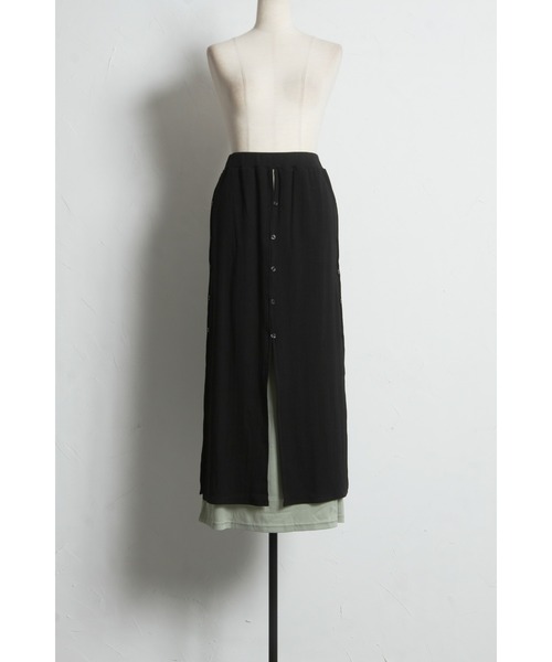 ARVELLIA（アルベリア）の「TWO-TONE SLIT KNIT SKIRT（スカート・レディース・グレー/ブラック・M）」の3枚目の写真