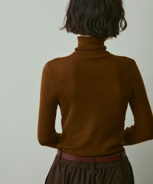 full/fill.（フルフィル）の「turtle neck besic knit / タートルネックベーシックニット（ニット/セーター・レディース・ブラウン/アイボリー/グレー/イエロー/ホワイト/ピンク・FREE）」の14枚目の写真