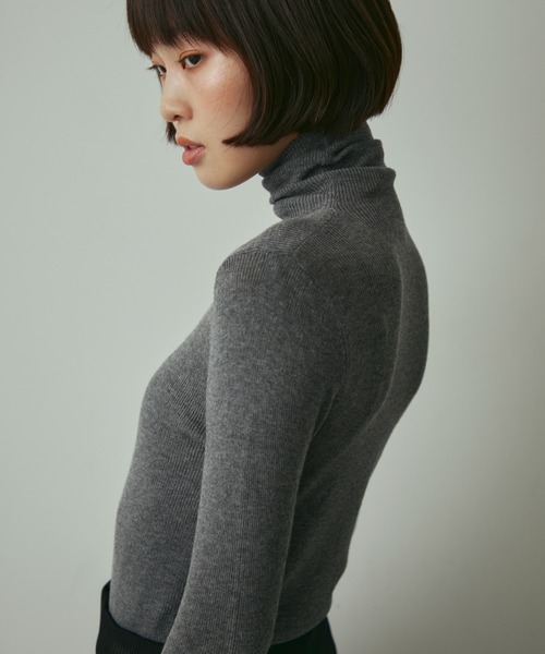 full/fill.（フルフィル）の「turtle neck besic knit / タートルネックベーシックニット（ニット/セーター・レディース・ブラウン/アイボリー/グレー/イエロー/ホワイト/ピンク・FREE）」の22枚目の写真