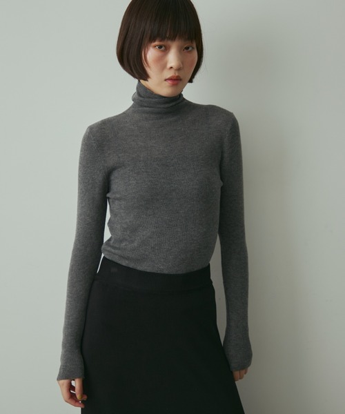 full/fill.（フルフィル）の「turtle neck besic knit / タートルネックベーシックニット（ニット/セーター・レディース・ブラウン/アイボリー/グレー/イエロー/ホワイト/ピンク・FREE）」の21枚目の写真