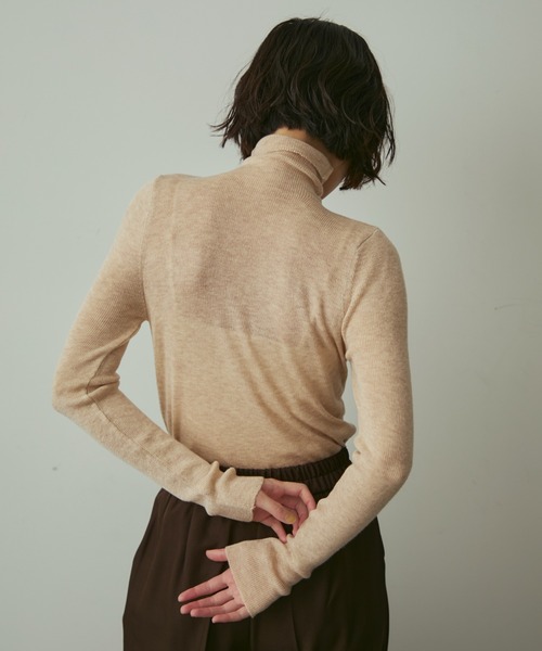 full/fill.（フルフィル）の「turtle neck besic knit / タートルネックベーシックニット（ニット/セーター・レディース・ブラウン/アイボリー/グレー/イエロー/ホワイト/ピンク・FREE）」の9枚目の写真