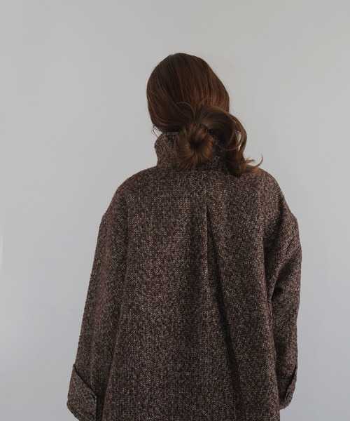 hellam（へラム）の「【sakippe×hellam】レザーカラー中綿オーバー