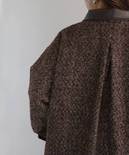 sakippe×hellam】レザーカラー中綿オーバージャケット（その他アウター