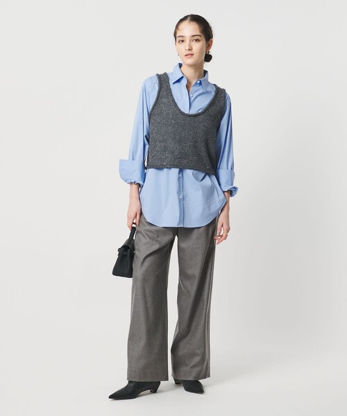 UNITED ARROWS（ユナイテッドアローズ）の「ウール イージー パンツ（その他パンツ・レディース・グレー系/その他9/オフホワイト/ブラック/ライトブルー/その他5・38/36/34）」の19枚目の写真