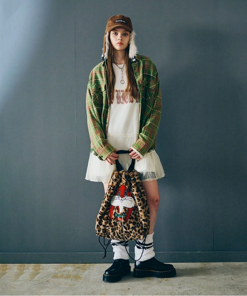 RNA（アールエヌエー）の「D1683 チュールキャミワンピ（ワンピース・レディース・オフホワイト/ドット/レオパード/ホワイト・MEDIUM）」の21枚目の写真